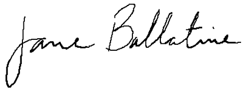 Signature Jane Ballentine