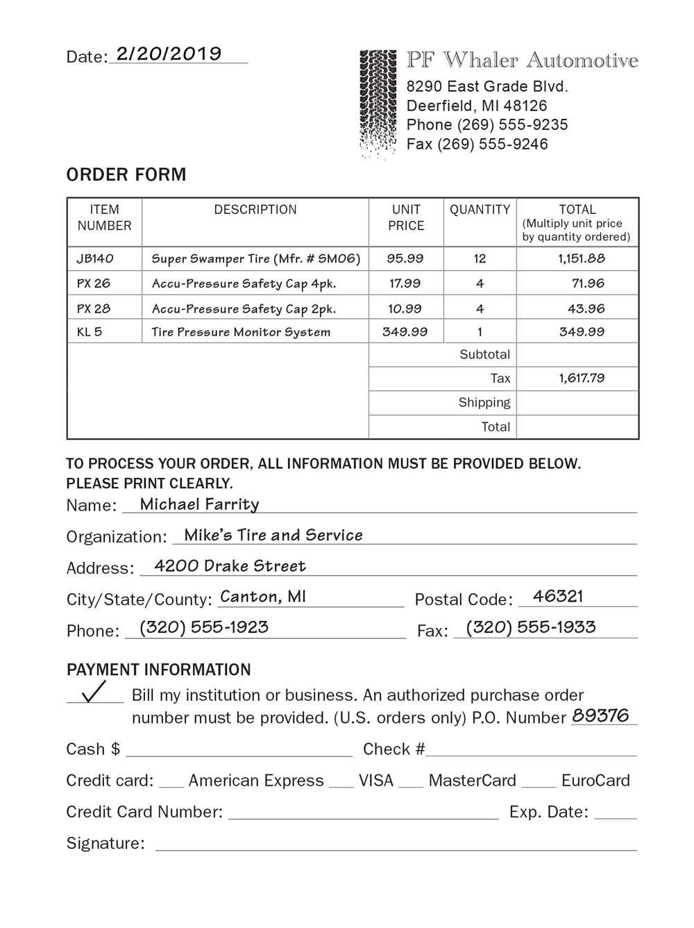 Chapter 13: Completing Forms