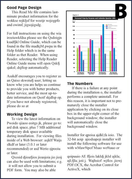 Page design with different column types